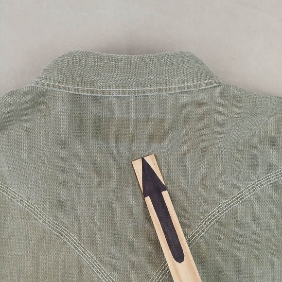 Ryan Michael XXL Mens Shirt Western Cowboy Silk Linen FLAWS 26x29 - Picture 3 of 16